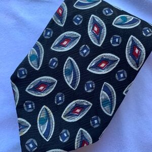Dior Black and Red Geometric Men's Tie